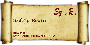 Szép Robin névjegykártya